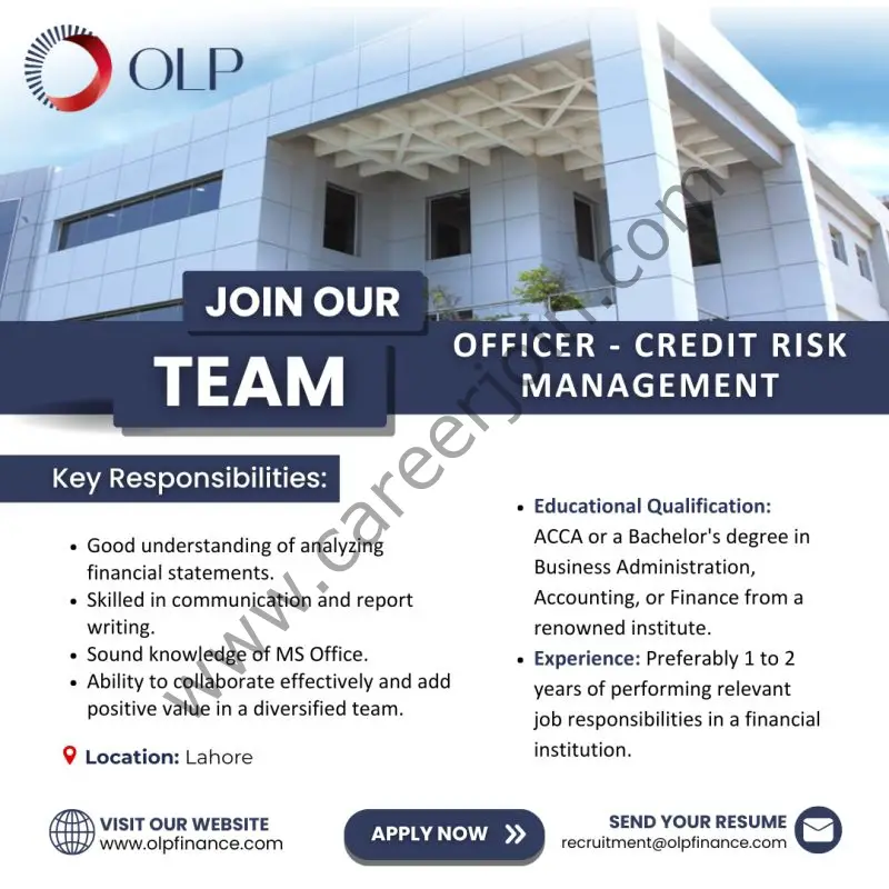 OLP Financial Services Pakistan Jobs Officer Credit Risk Management 1