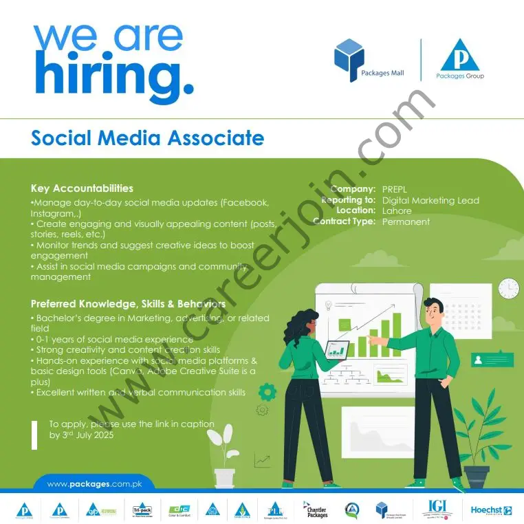 Packages Mall Jobs Social Media Associate 1
