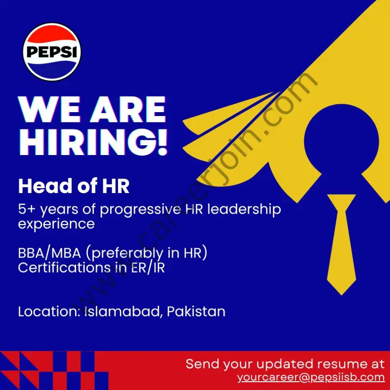 PEPSI Jobs Head of HR 1