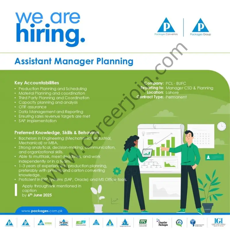 Packages Convertors Jobs Assistant Manager Planning 1