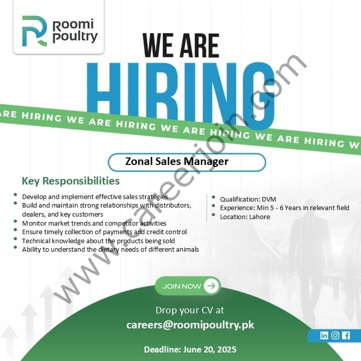 Roomi Poultry Pvt Ltd Jobs Zonal Sales Manager 1