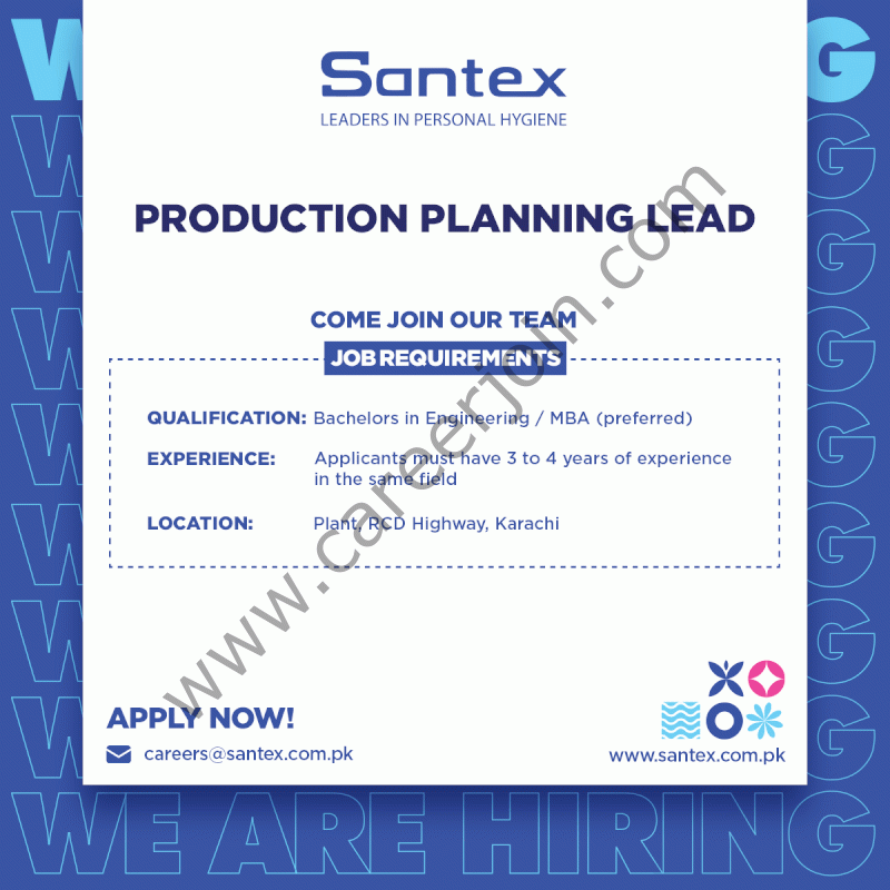 Santex Pvt Ltd Jobs Production Planning Lead 1