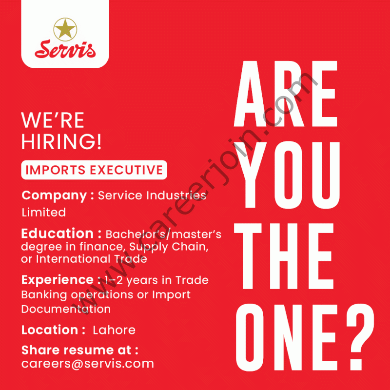 Service Industries Limited Jobs Imports Executive 1