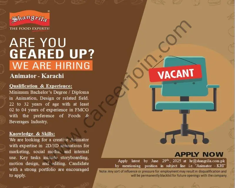 Shangrila Foods Private Limited Jobs Animator 1