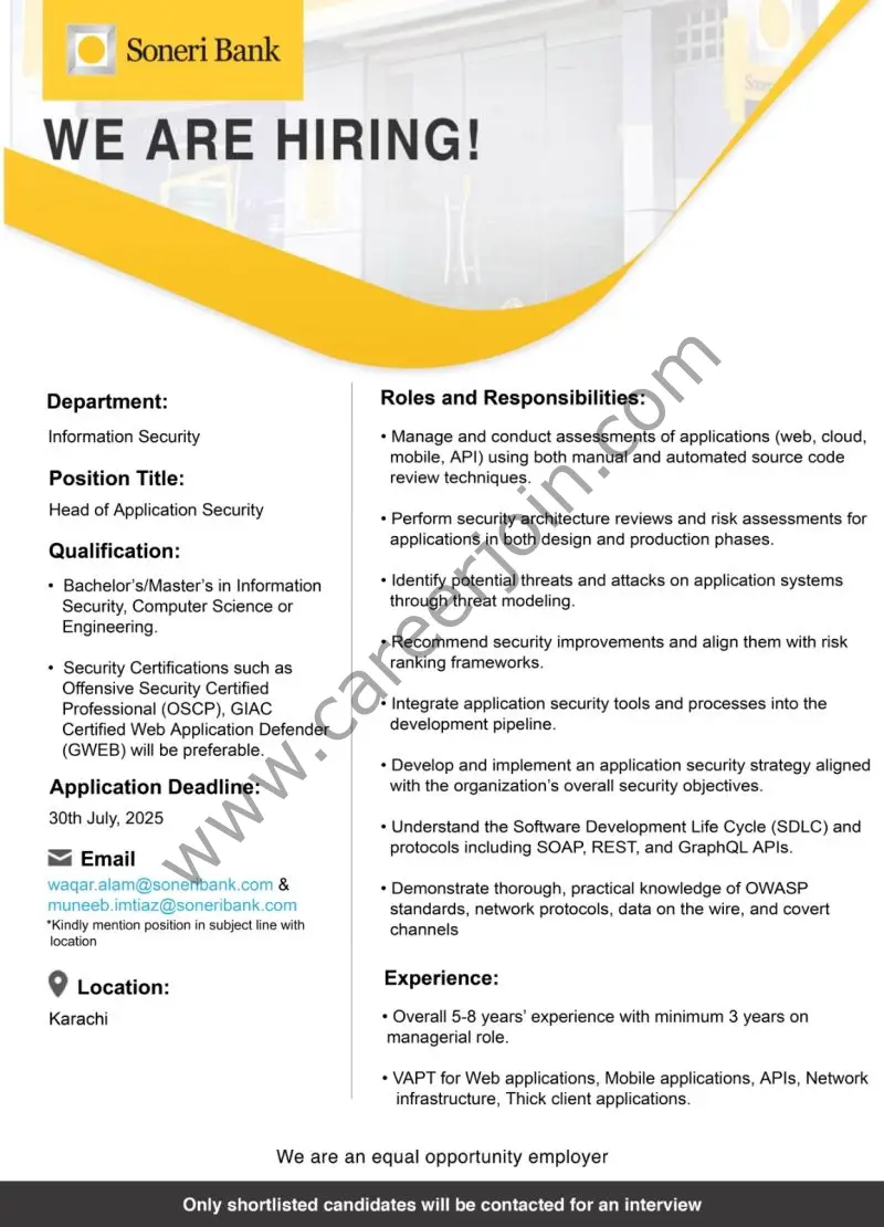 Soneri Bank Limited Jobs June 2025 1