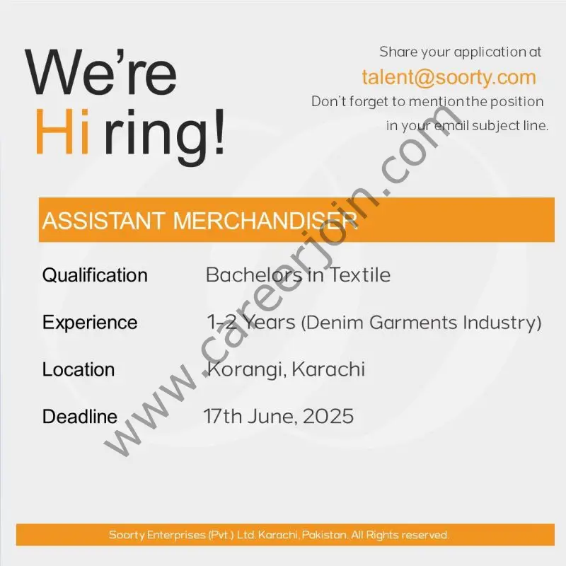 Soorty Enterprises Jobs Assistant Merchandiser 1