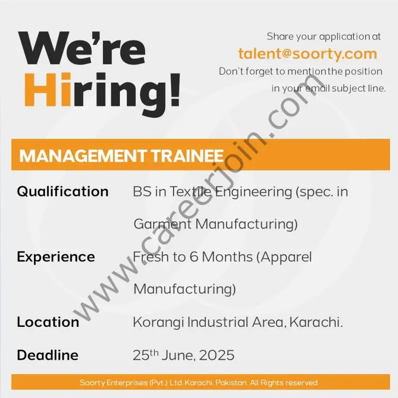 Soorty Enterprises Jobs Management Trainee 1