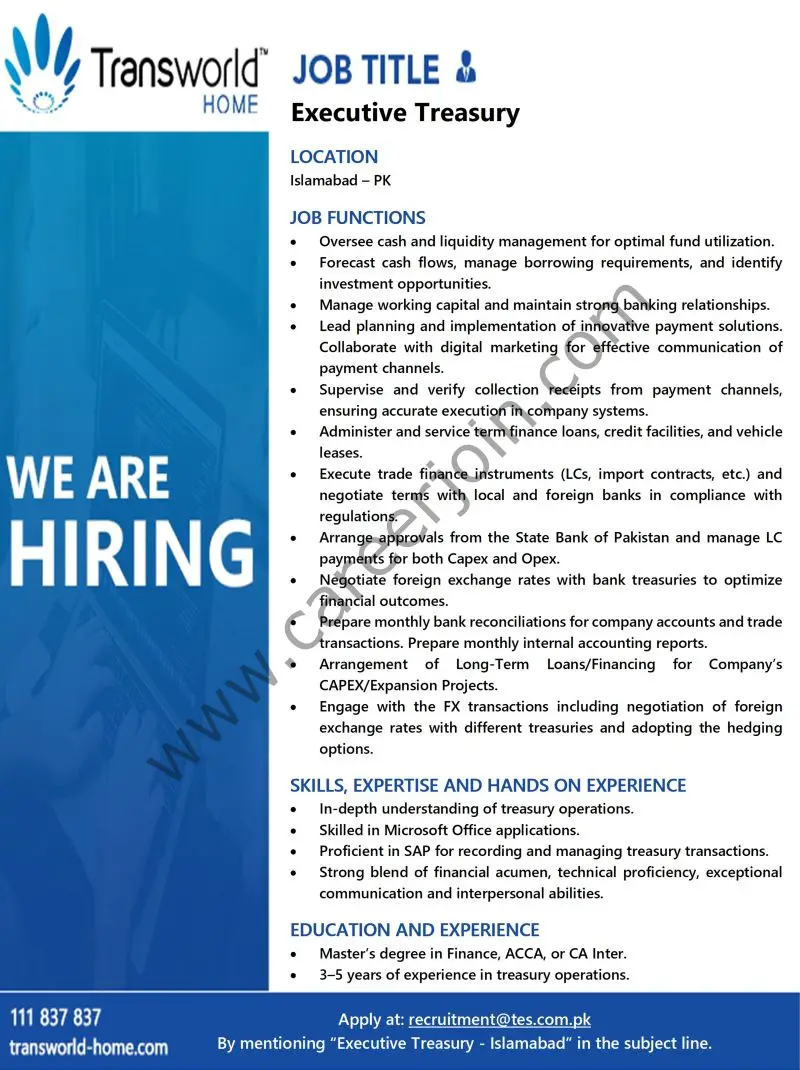 Transworld Home Jobs Executive Treasury 1