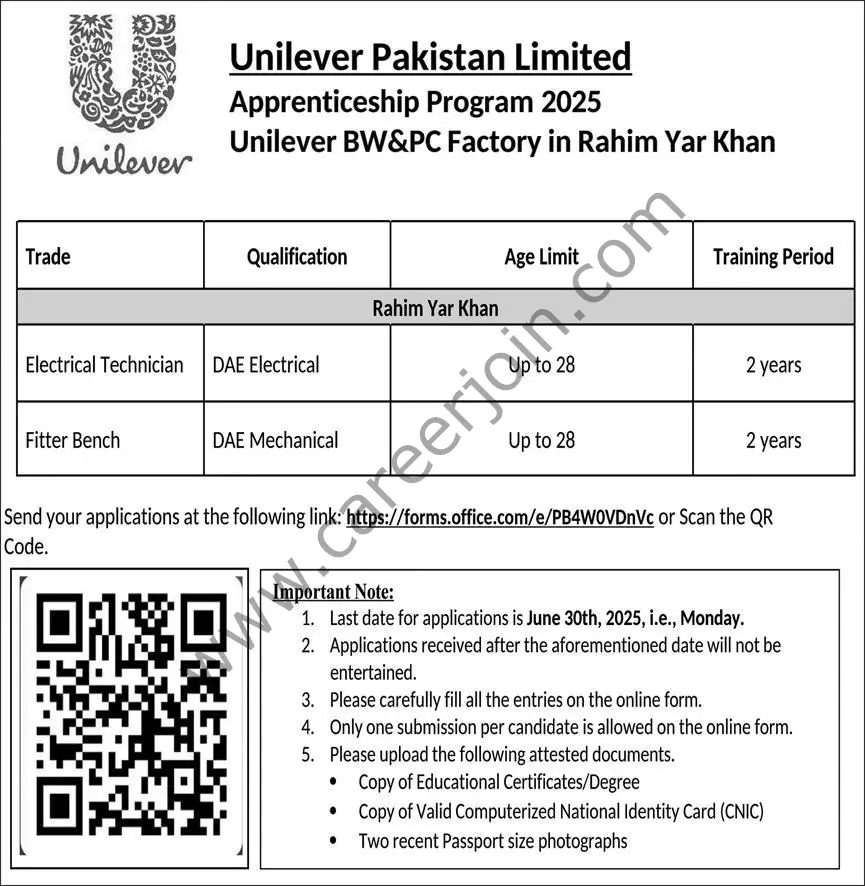 Unilever Pakistan Limited Jobs 22 June 2025 Express 1