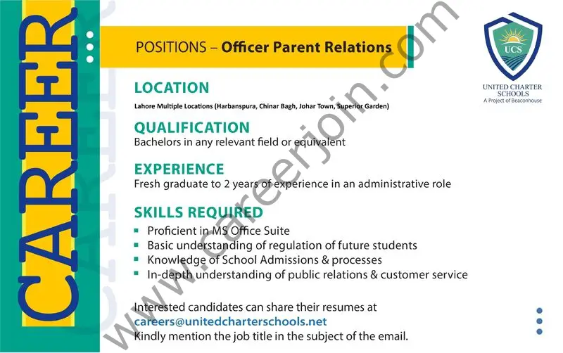 United Charter Schools Jobs Officer Parents Relations 1