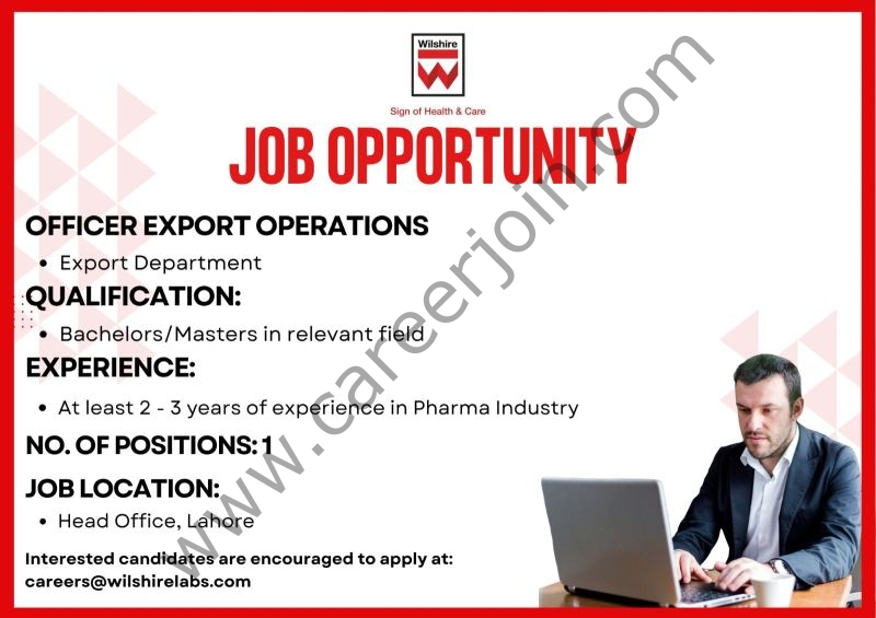 Wilshire Labs Jobs Officer Export Operations 1