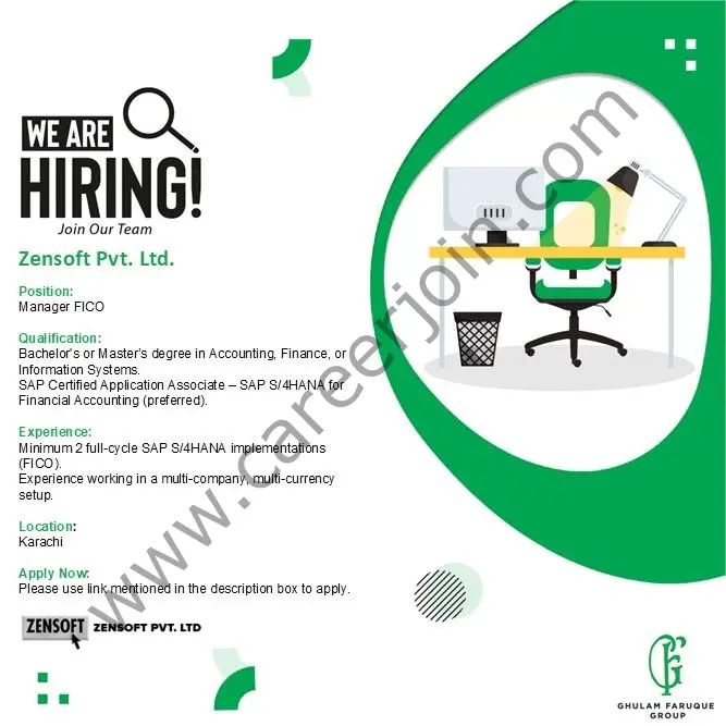 Zensoft Pvt Ltd Jobs Manager FICO 1