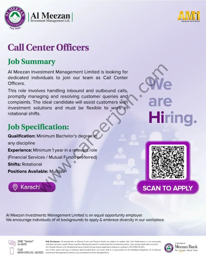 Al Meezan Investments Jobs July 2025 2