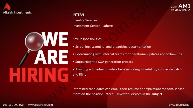 Alfalah Investments Internship July 2025 1