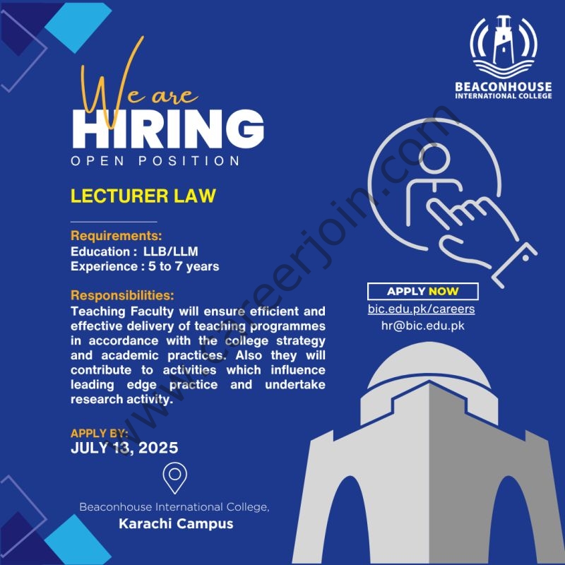 Beaconhouse International College BIC Jobs July 2025 1