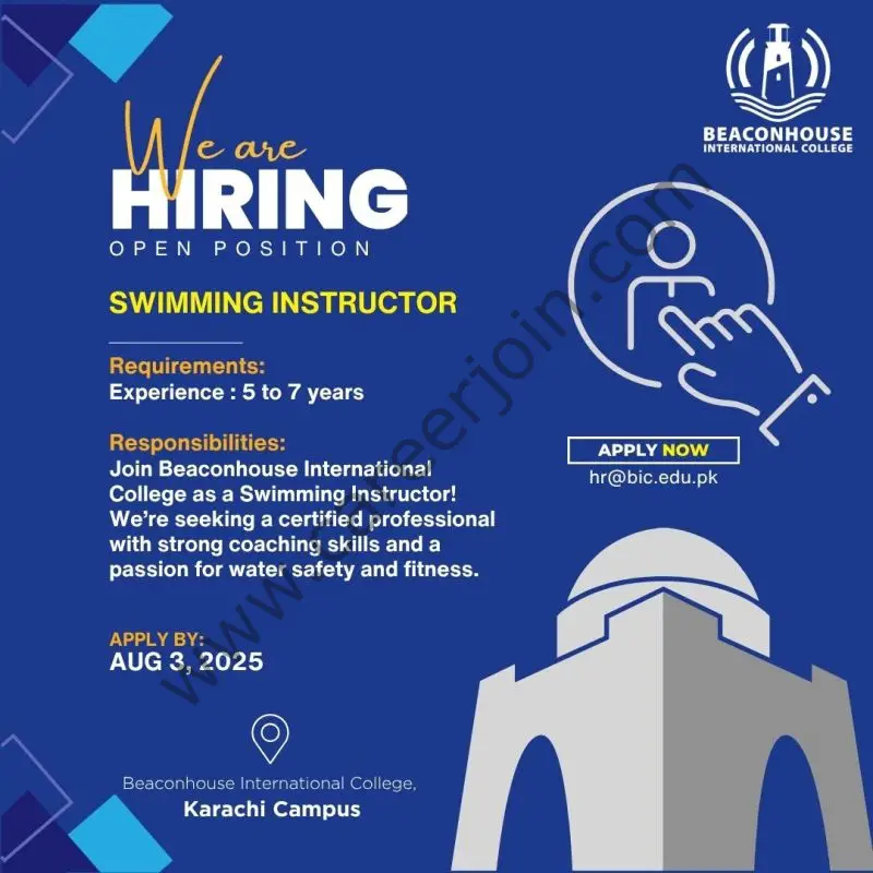 Beaconhouse International College BIC Jobs Swimming Instructor 1