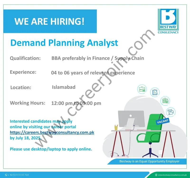 Bestway Consultancy Jobs Demand Planning Analyst 1
