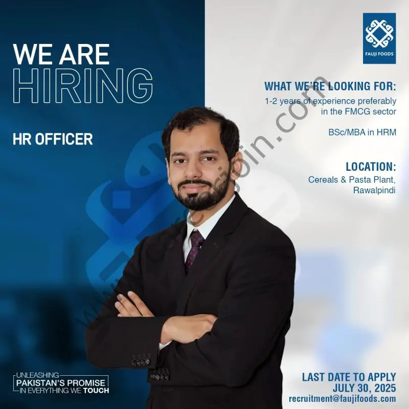 Fauji Foods Pvt Ltd Jobs HR Officer 1