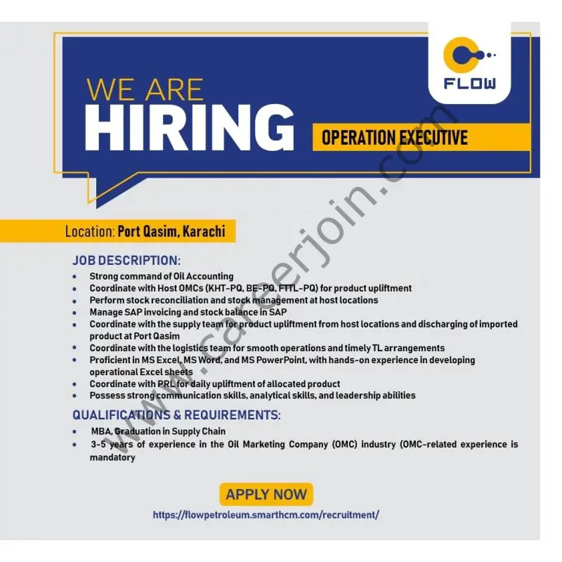 Flow Petroleum Pvt Ltd Jobs Operations Executive 1