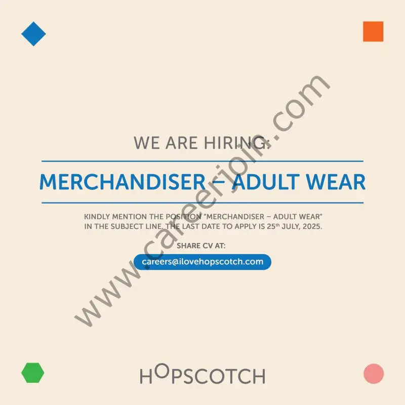 Hopscotch Pakistan Jobs Merchandiser Adult Wear 1