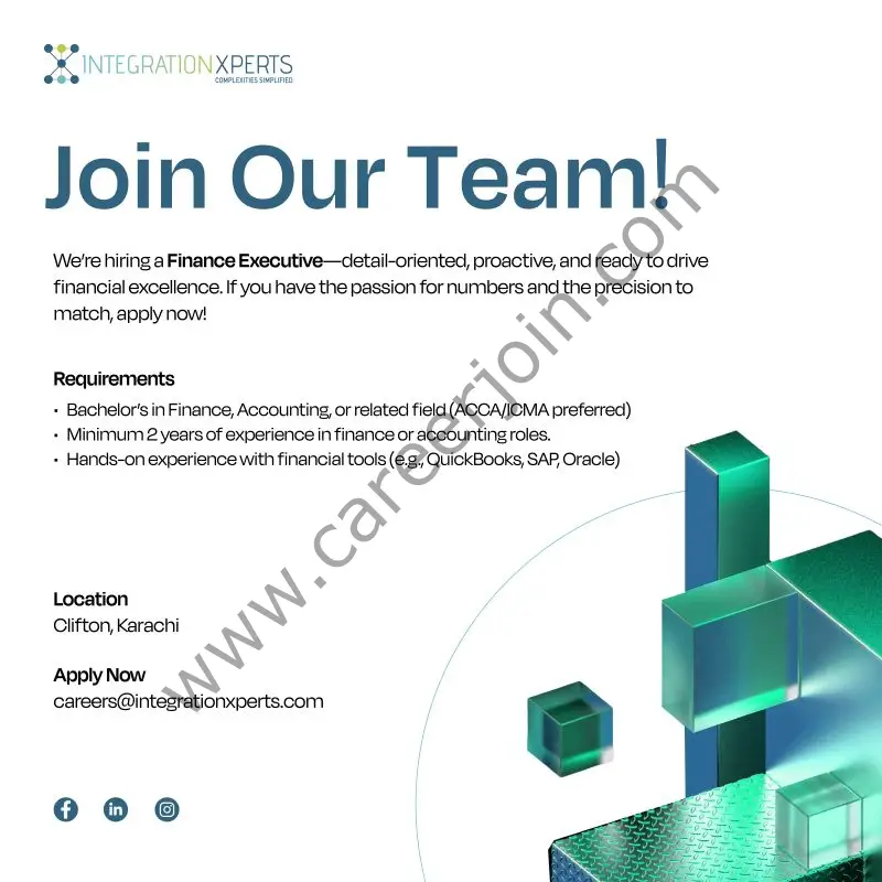 Intregration Experts Pvt Ltd Jobs Finance Executive 1