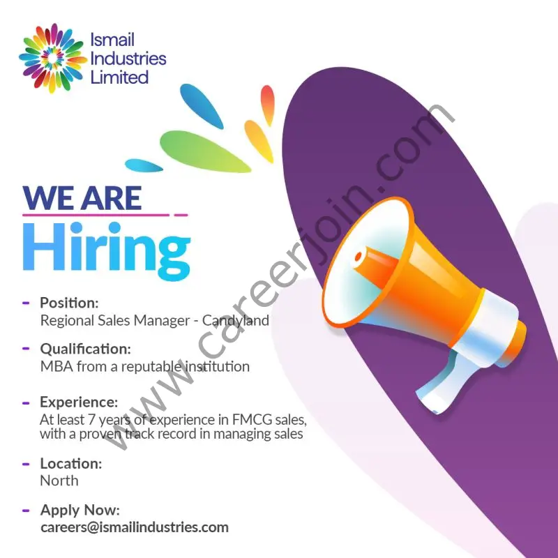 Ismail Industries Limited IIL Jobs Regional Sales Manager (RSM) 1