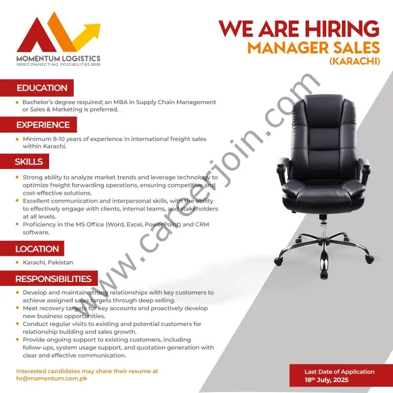 Momentum Logistics Pvt Ltd Jobs July 2025 1