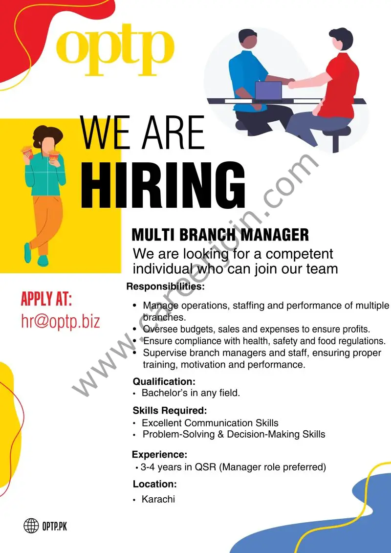 OPTP Jobs Multi Branch Manager 1
