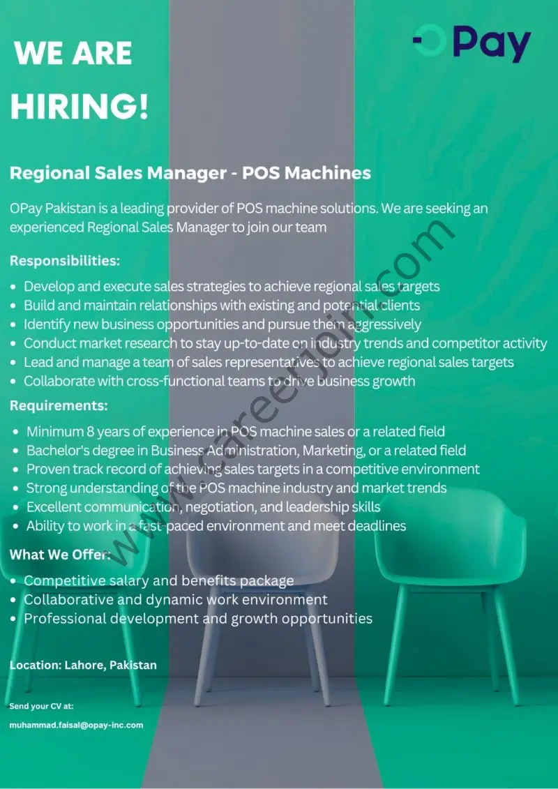 OPay Pakistan Jobs Regional Sales Manager 1