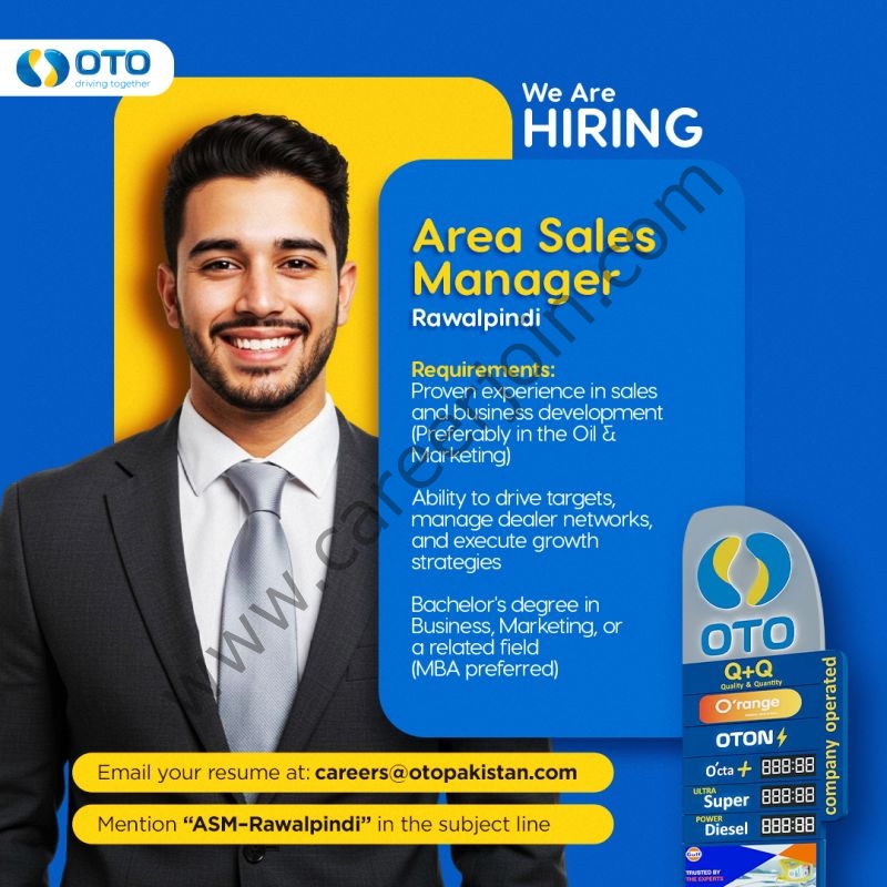 OTO Pakistan Jobs Area Sales Manager 1