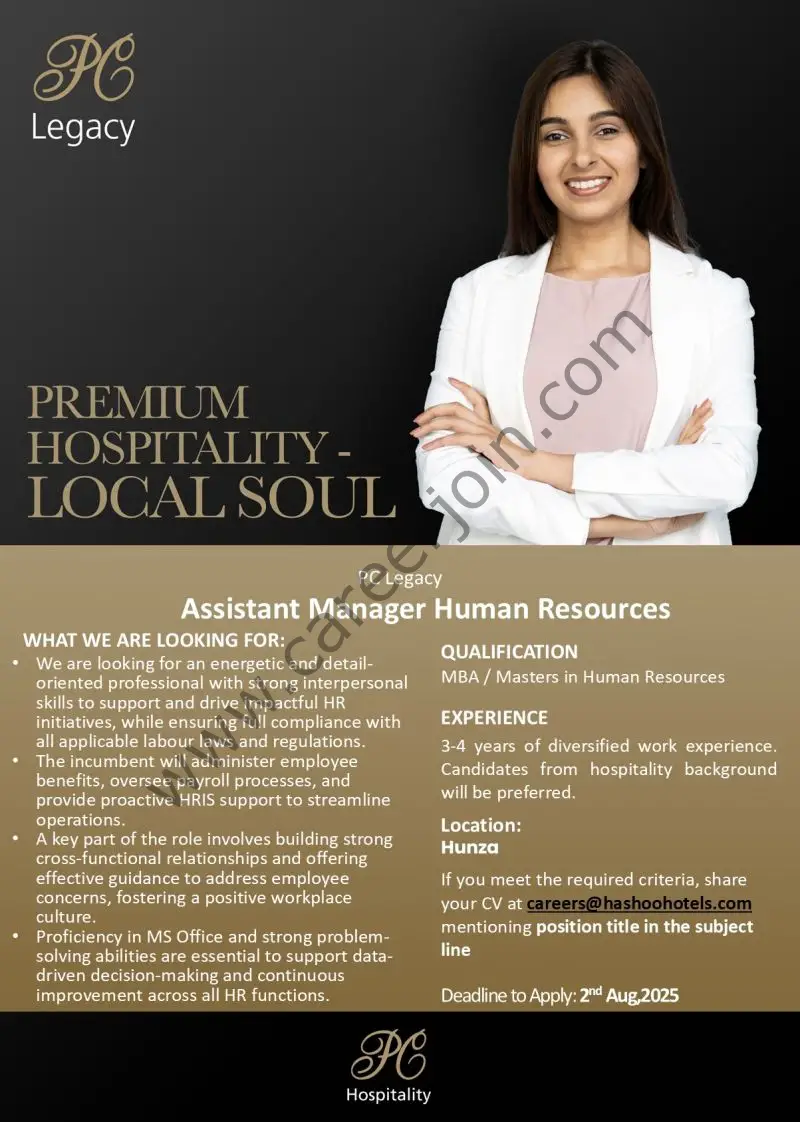 PC Legacy Jobs Assistant Manager Human Resources 1