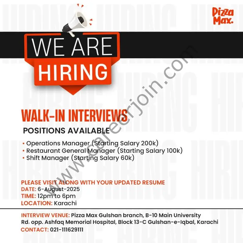 Pizza Max Jobs August 2025 1