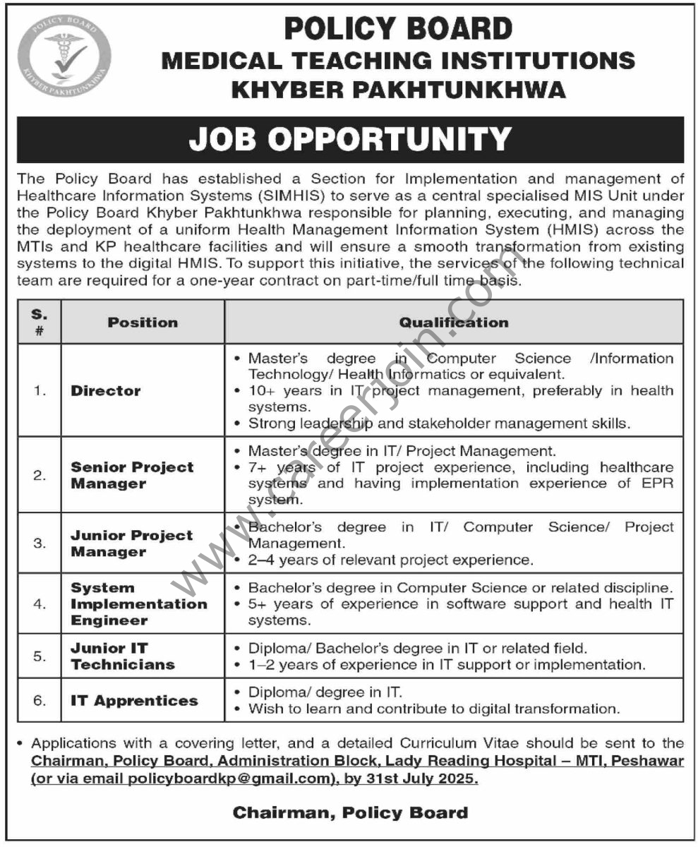Policy Board MTI KPK Jobs 16 July 2025 Dawn 1