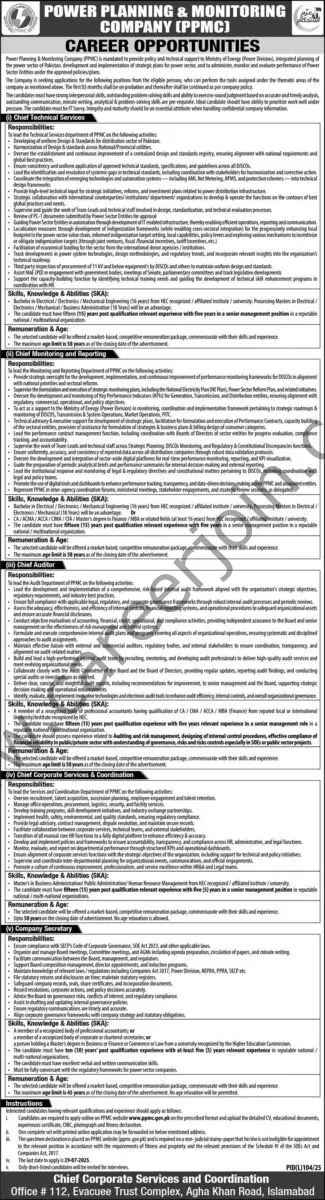 Power Planning & Monitoring Co PPMC Jobs 13 July 2025 Express 1