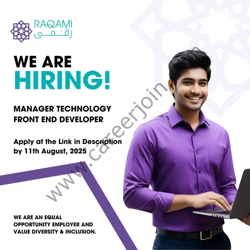 Raqami Digital Bank Limited Jobs Manager Technology Frontend Developer 1