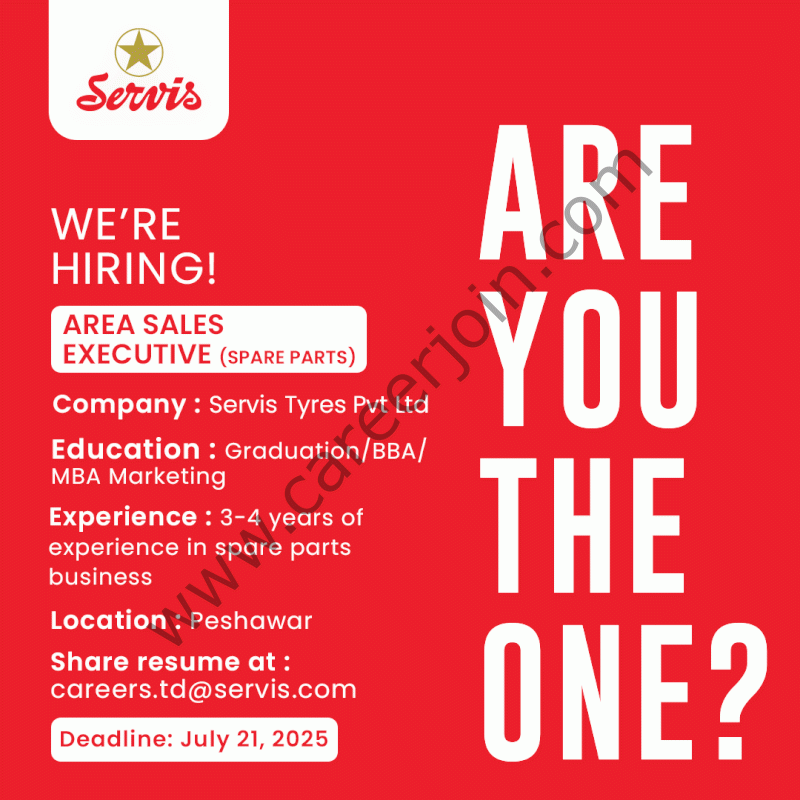 Servis Tyres Pvt Ltd Jobs Area Sales Executive 1