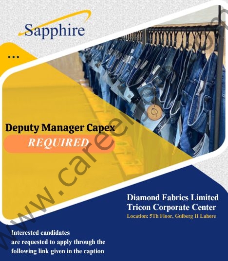 Sapphire Diamond Fabrics Limited Jobs Deputy Manager CapEx 1