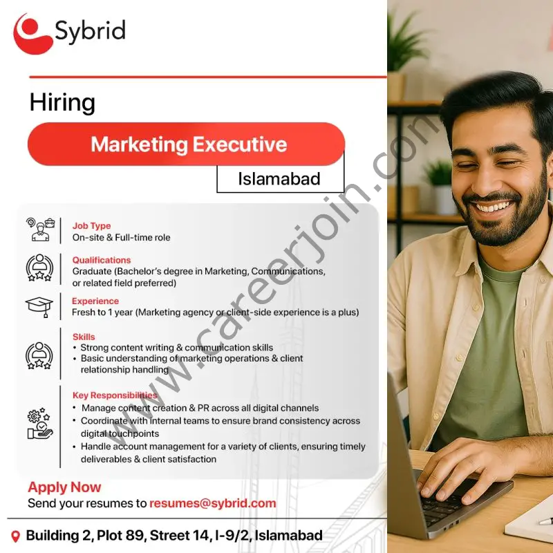 Sybrid Pvt Ltd Jobs Marketing Executive 1
