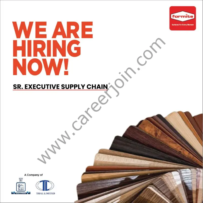 Thal Laminates Jobs Sr Executive Supply Chain 1