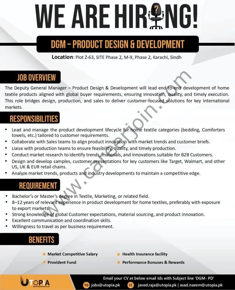 Utopia Industries Pvt Ltd Jobs July 2025 2