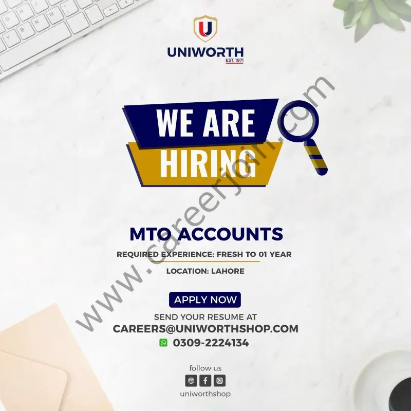 Uniworth Jobs July 2025 1