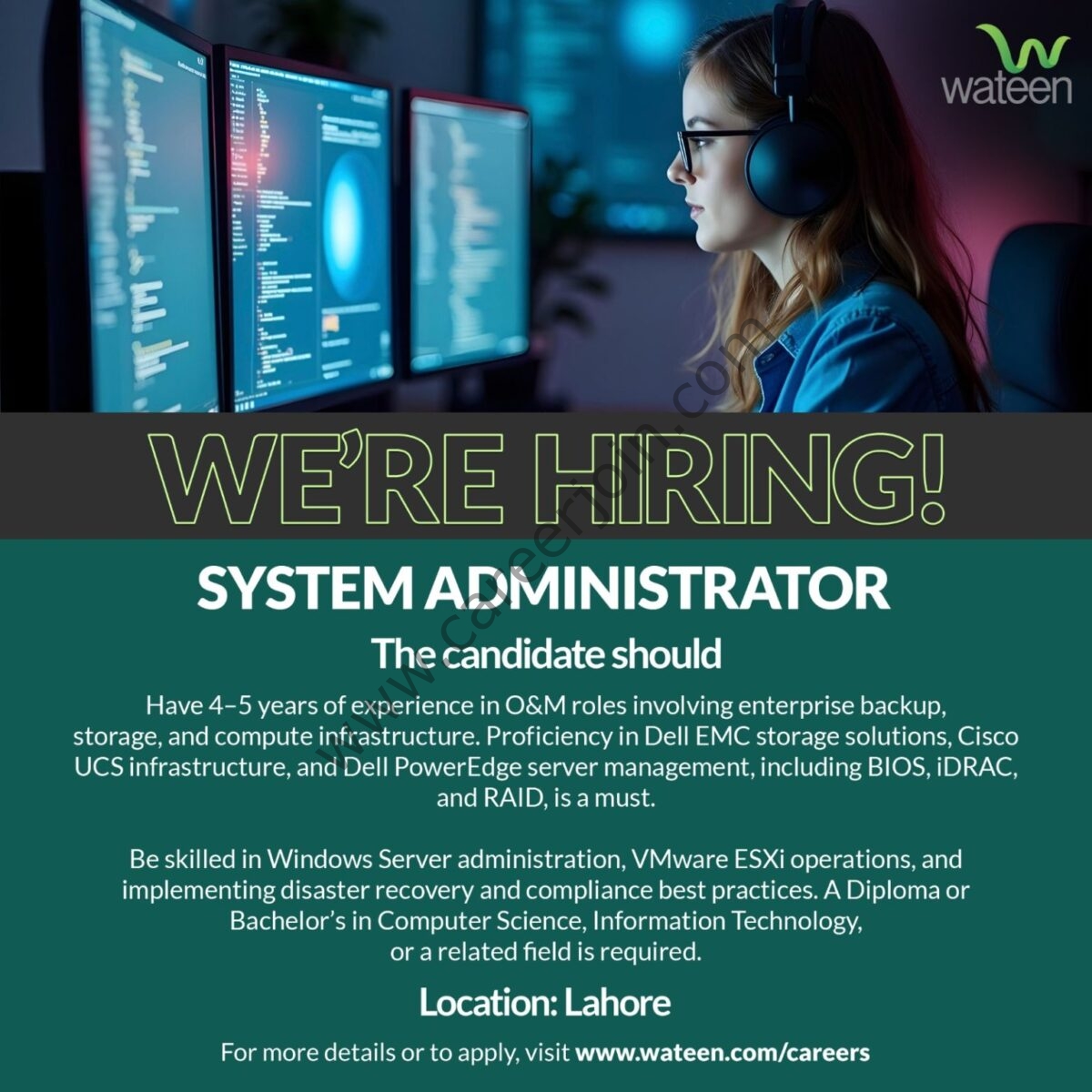 Wateen Telecom Limited Jobs System Administrator 1