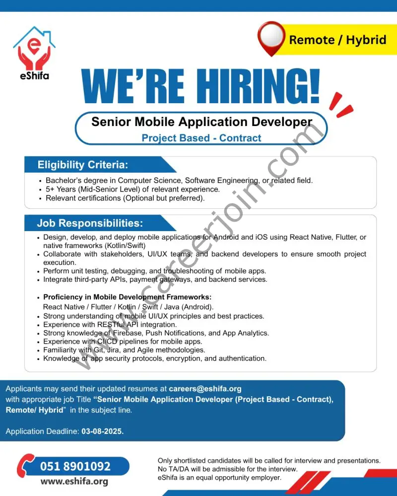 eShifa Jobs App Developer 1