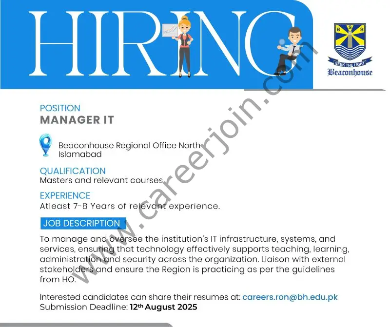 Beaconhouse Group Jobs Manager IT 1