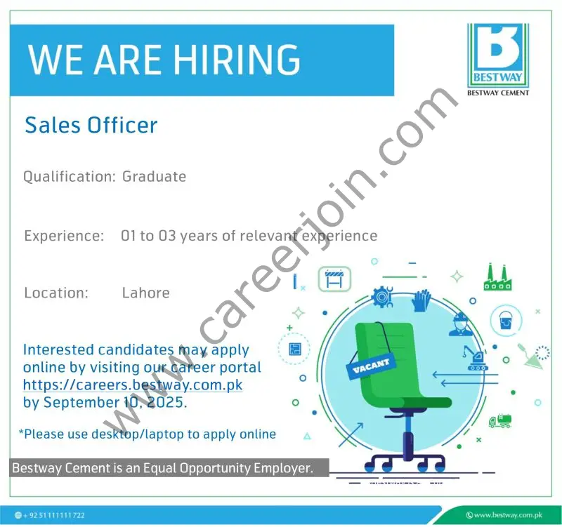 Bestway Cement Limited Jobs Sales Officer 1