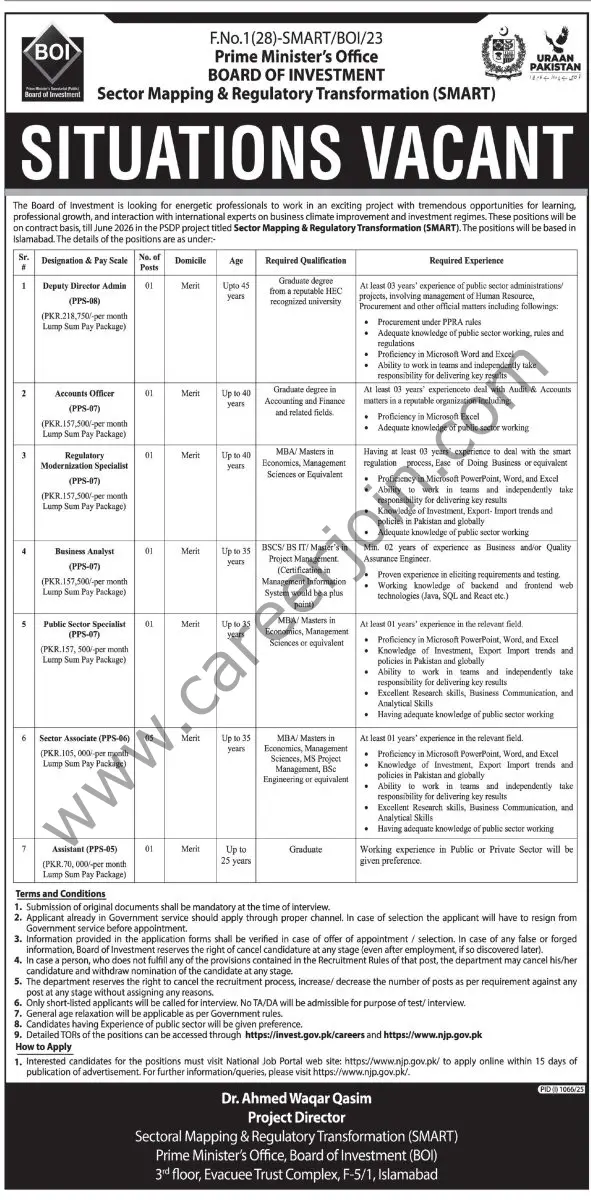 Board of Investment Jobs 06 August 2025 Express Tribune 1