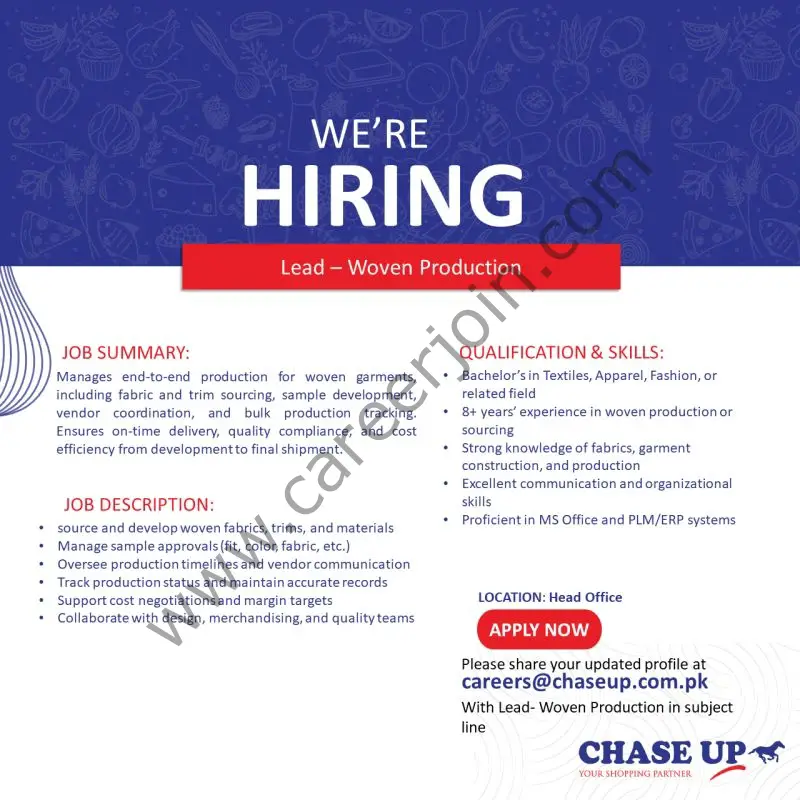 Chase Up Jobs August 2025 1