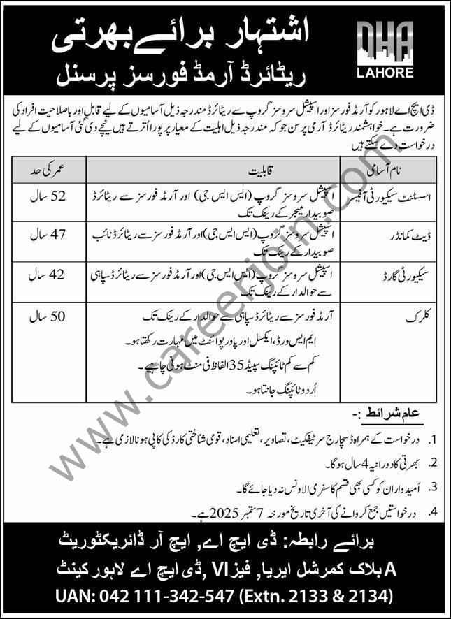DHA Lahore Jobs 24 August 2025 Express 1