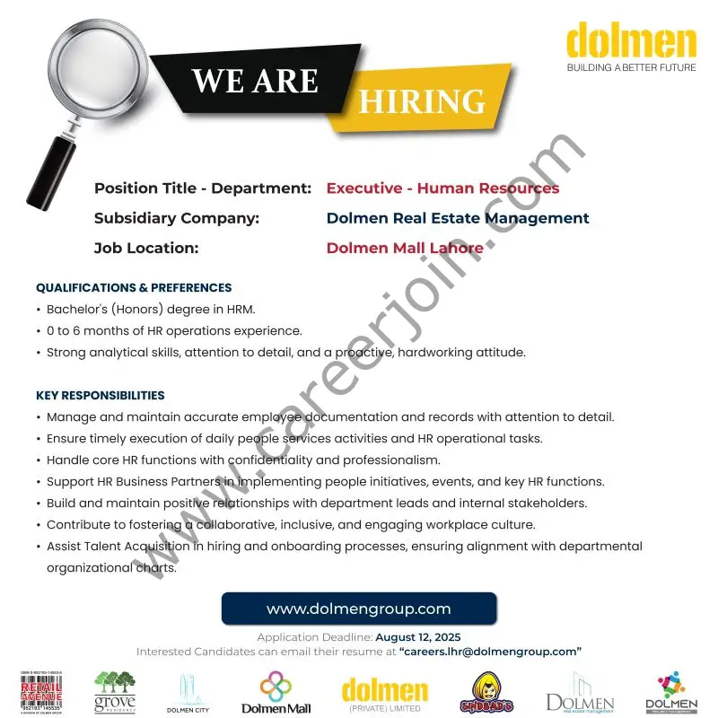 Dolmen Group Jobs August 2025 2