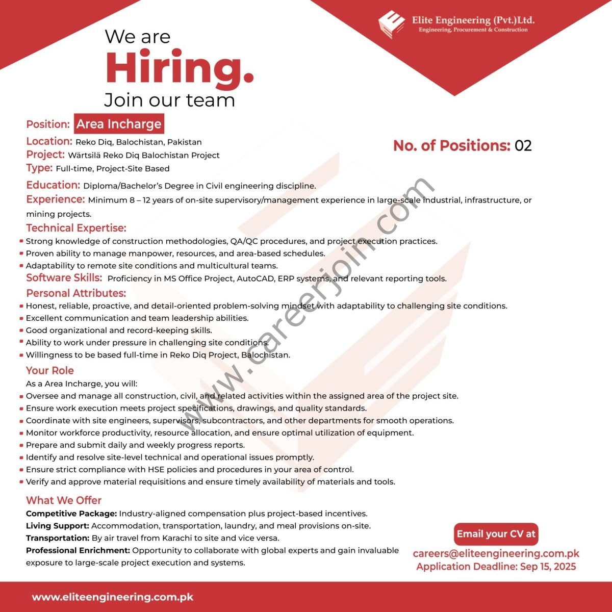 Elite Engineering Pvt Ltd Jobs August 2025 2